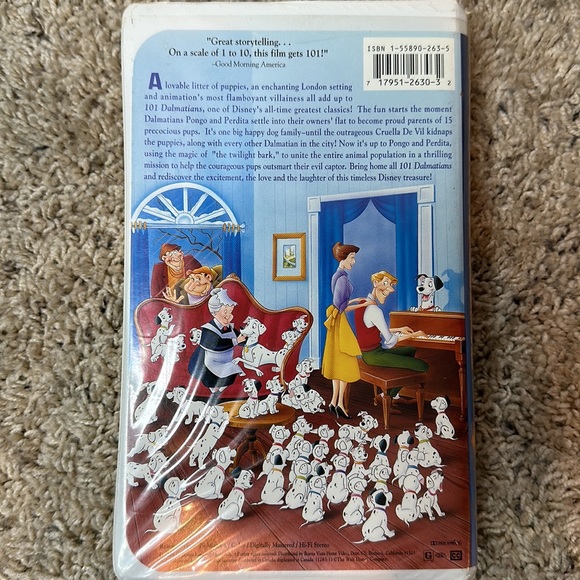 Walt Disney’s Classics 101 Dalmatians VHS - Picture 3 of 4